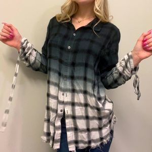 Dear John Ombré Green and White Blouse